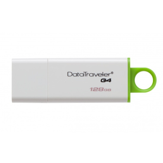USB-накопитель 128Gb Kingston DataTraveler G4, белый/зеленый