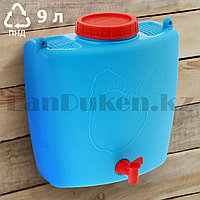 Пластиковый умывальник универсальный с крышкой и краном 9 л Альтернатива цвета красный и голубой