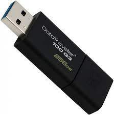 USB-накопитель 256Gb Kingston DataTraveler 100 G3, черный