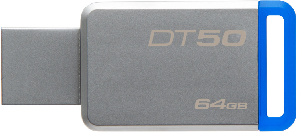 USB-накопитель 64Gb Kingston DataTraver 50, серебристый