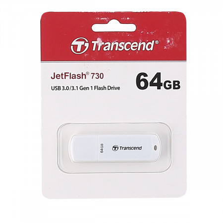 USB-накопитель 64Gb Transcend JetFlash 730, белый