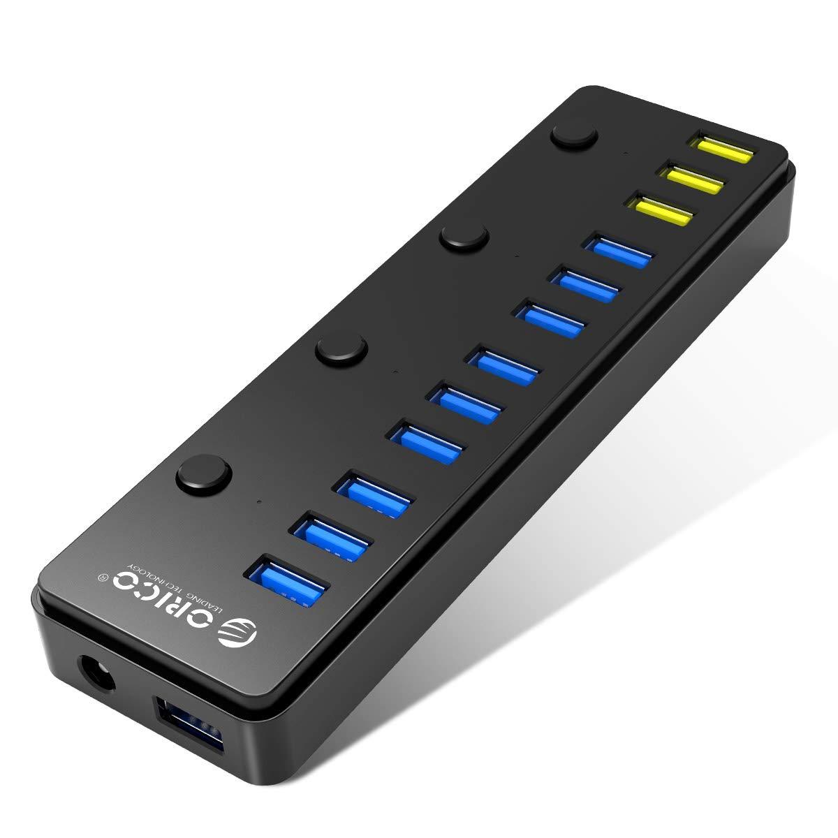 USB-хаб 12-port USB 3.0 Orico P12-U3, черный - фото 1 - id-p93198420