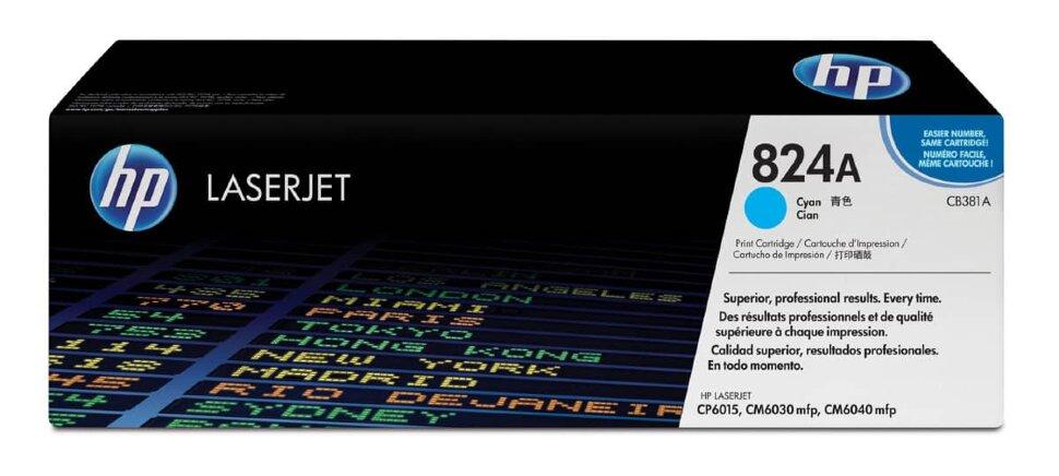 Картридж HP CB381A (824A) Cyan для Color LaserJet CP6015/CM6030/CM6040