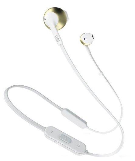 Bluetooth гарнитура JBL Tune 205BT, 20Hz-20kHz, 32 Om, 100 dB, BT, Gold