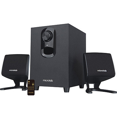 Колонки Microlab M-108BT (2.1) - Black, 11Вт(2x3+5) RMS, 20Hz-20kHz, 80dB, Bluetooth, +RC