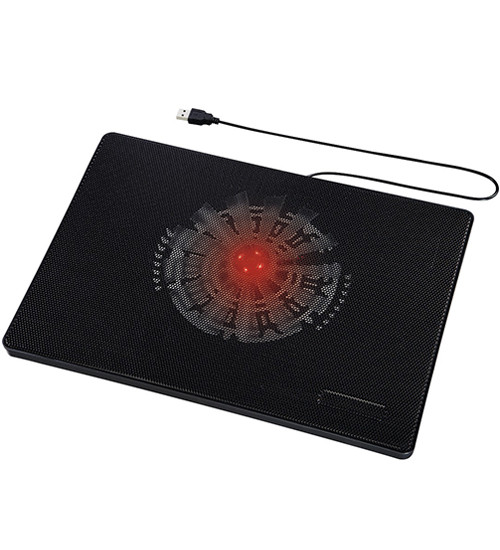 Подставка для ноутбука Hama Slim (00053067), Черный USB power, 160cm red LED, up to 15,6", black