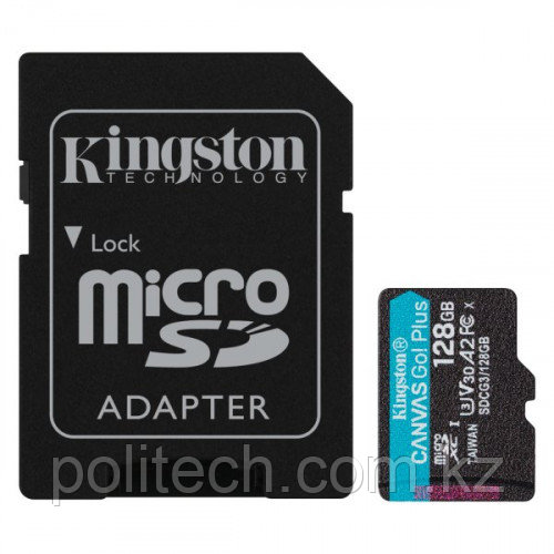 Kingston Canvas Go! Plus SD 128GB, Class 10 UHS-I U3, (SDCG3/128GBSP)