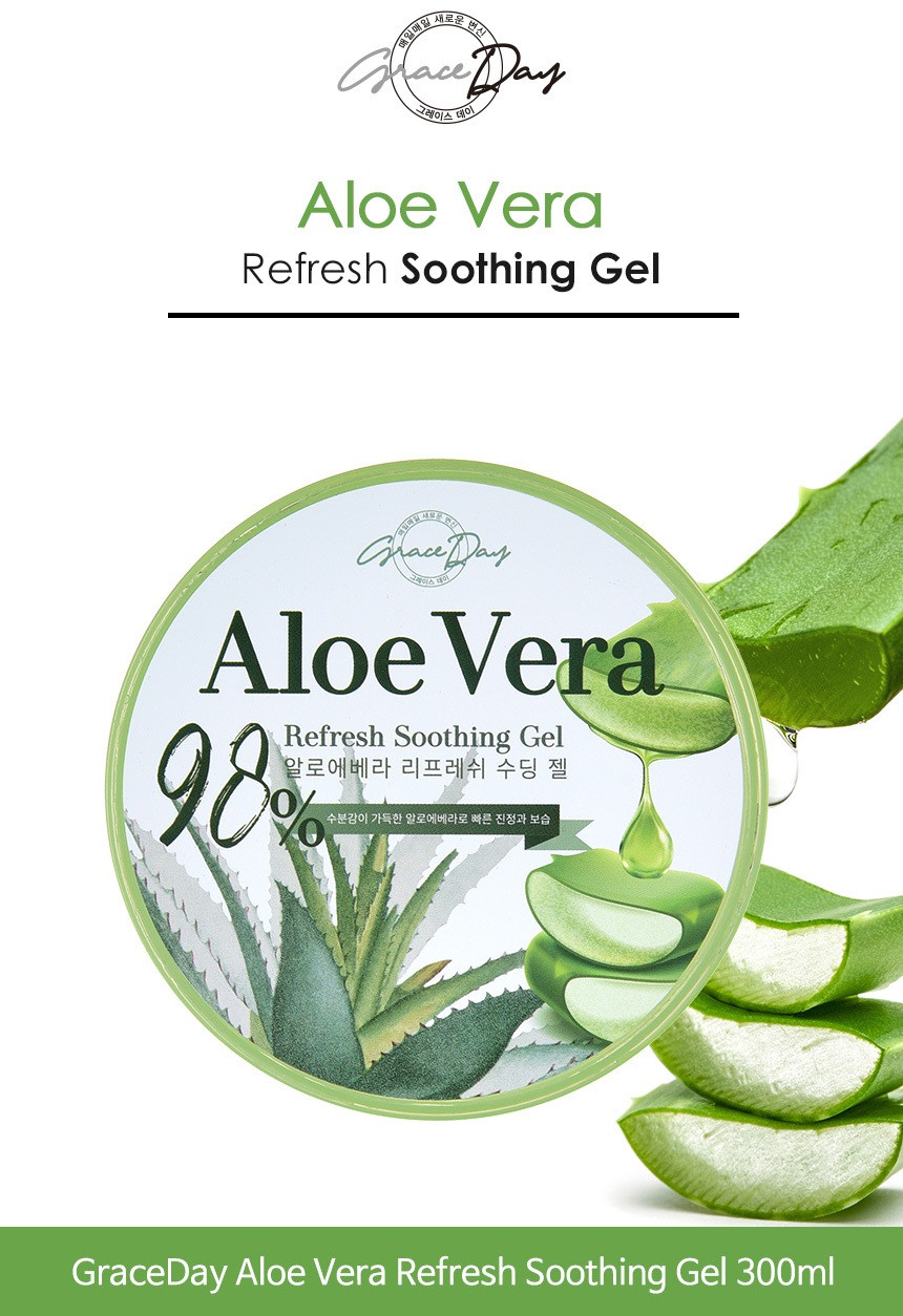 Многофункциональный смягчающий гель с экстрактом алоэ Grace Day Aloe Vera Refresh Soothing Gel 300ml