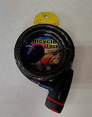 Противоугонный трос металлический с ключом для велосипеда. Рассрочка. Kaspi RED