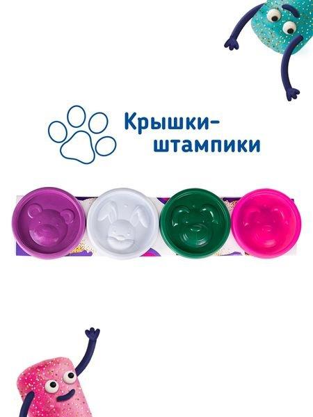 Genio Kids Набор для лепки Тесто-пластилин 4 цвета. С блестками - фото 2 - id-p93227903