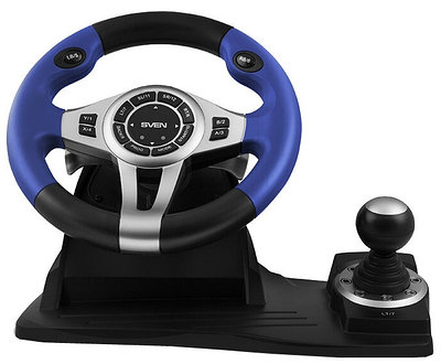 Руль Sven GC-W600, черный+синий+серый