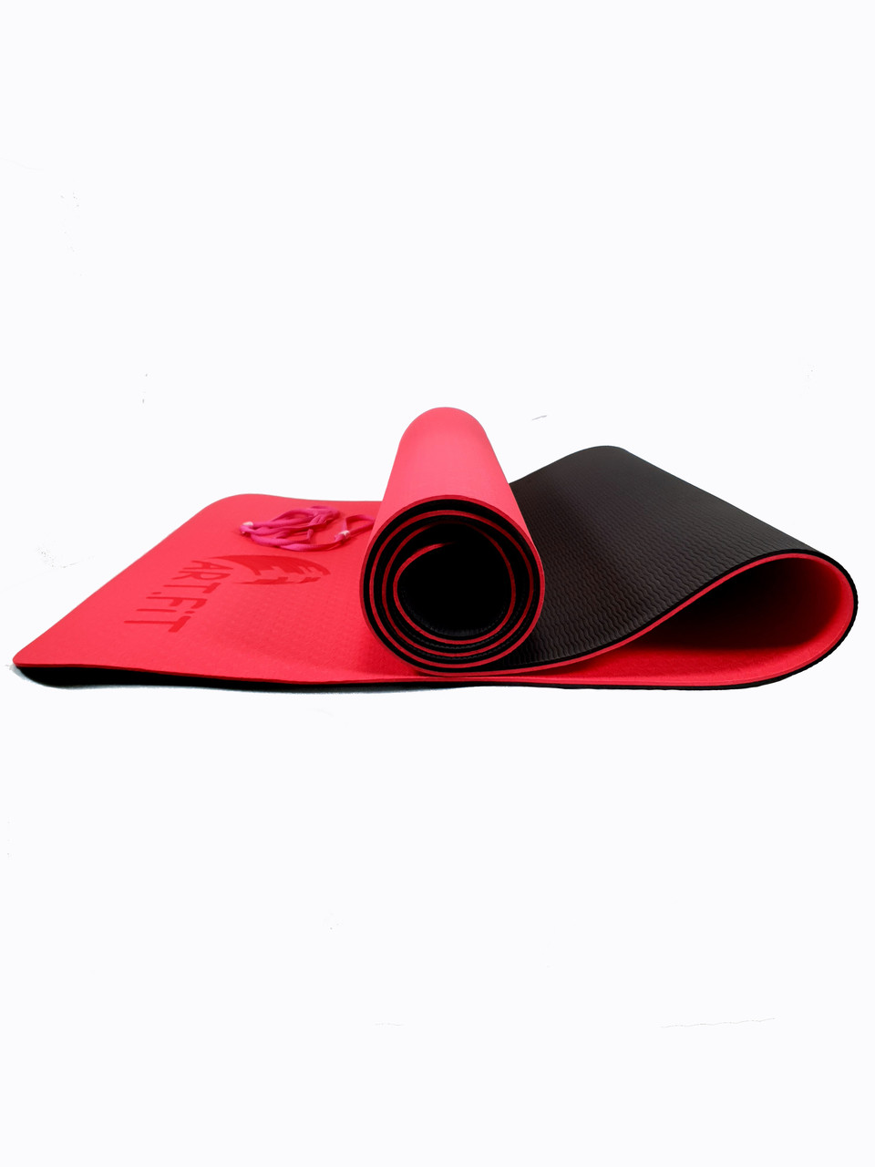 Коврики для йоги ART.FiT (61х183х0.6 см) TPE, с чехлом, цвета в ассортименте красно-черный - фото 4 - id-p93244342