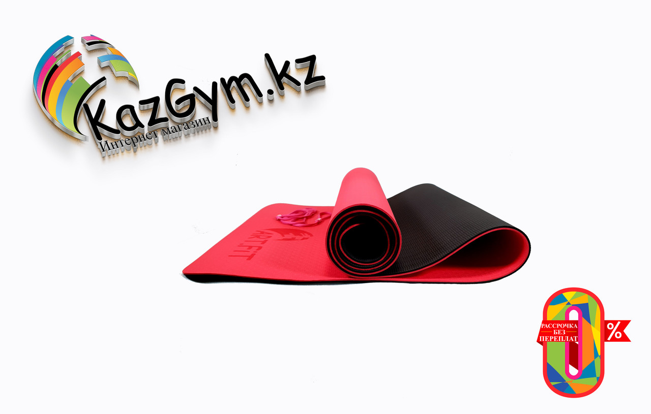Коврики для йоги ART.FiT (61х183х0.6 см) TPE, с чехлом, цвета в ассортименте красно-черный - фото 6 - id-p93244342