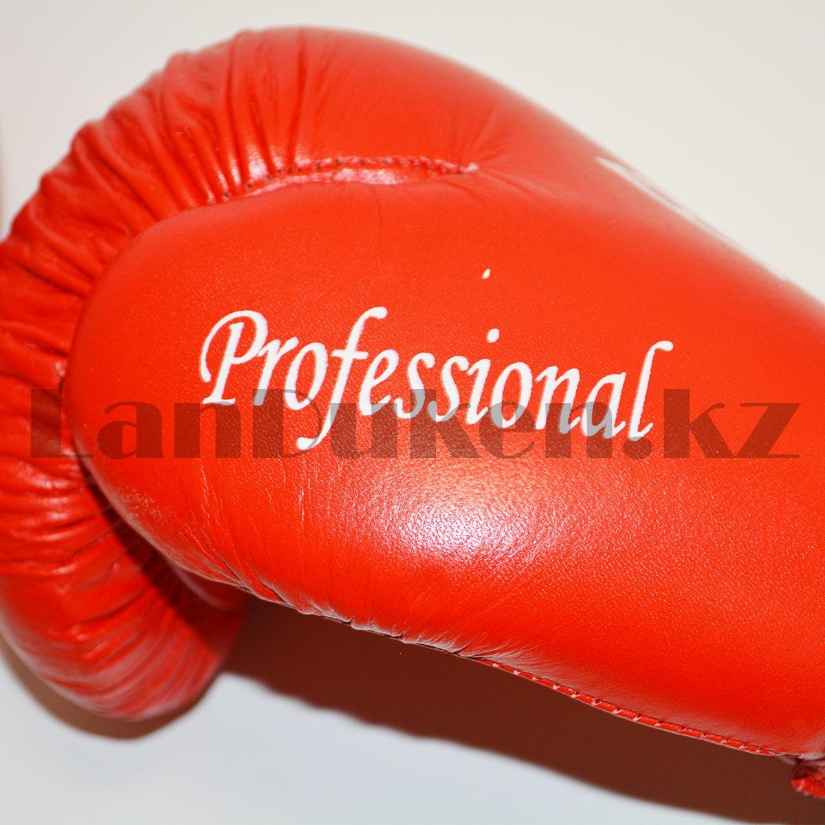 Боксерские перчатки 10-OZ Everlast Professional красные-черные с надписью - фото 6 - id-p93257655