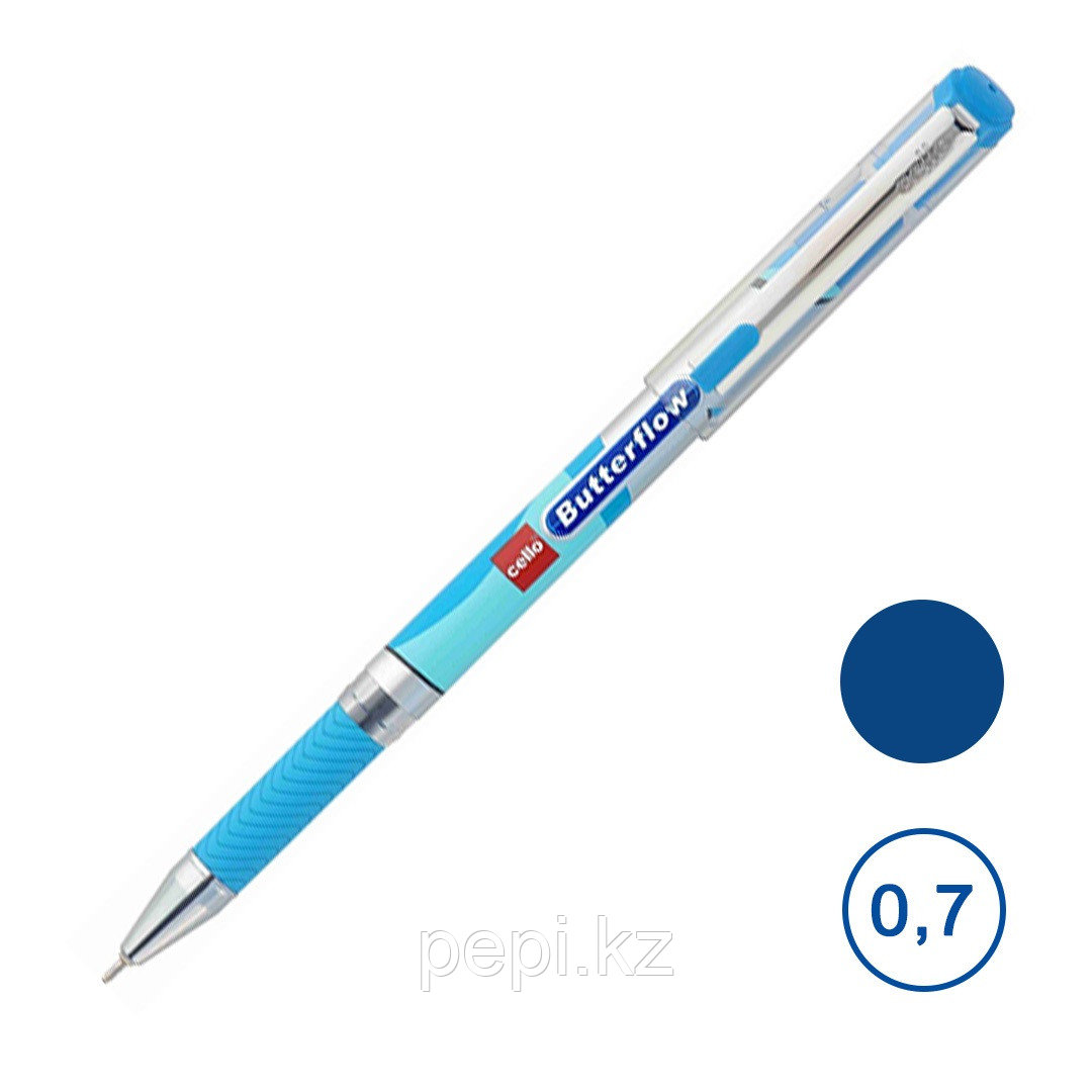 Ручка шариковая СELLO BUTTERFlOW, 0,5мм синяя