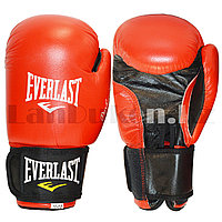 Боксерские перчатки 10-OZ Everlast Professional красные-черные с надписью