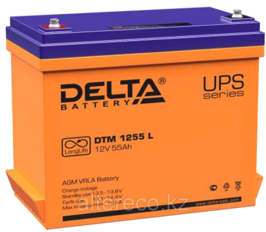 Аккумулятор Delta DTM 1255 L (12В, 55Ач) - фото 1 - id-p93277934