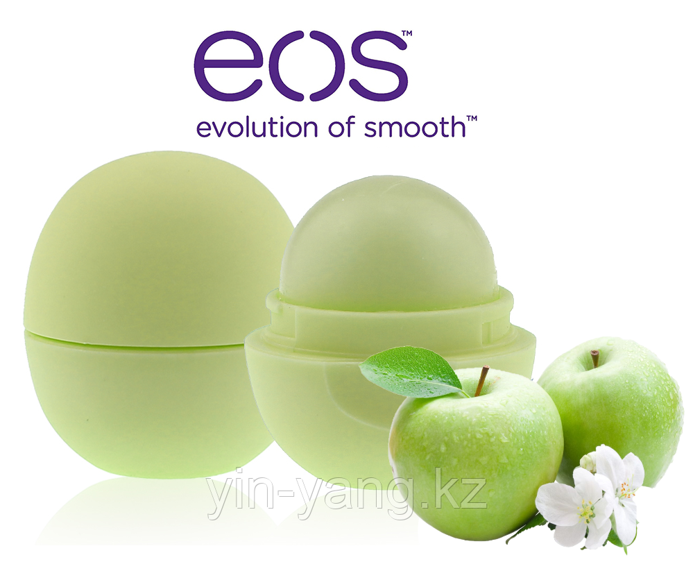 Бальзам для губ EOS яблоко (зеленый), 15 г - фото 1 - id-p93279461