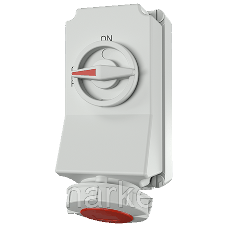 Розетка настенная с выключателем нагрузки и механической блокировкой 5792A