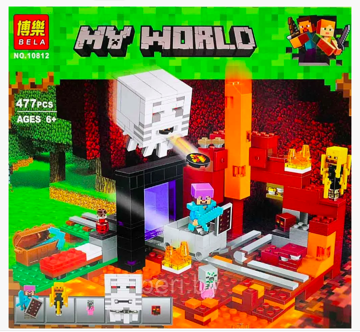 Конструктор Bela 10812 Minecraft "Портал в подземелье"