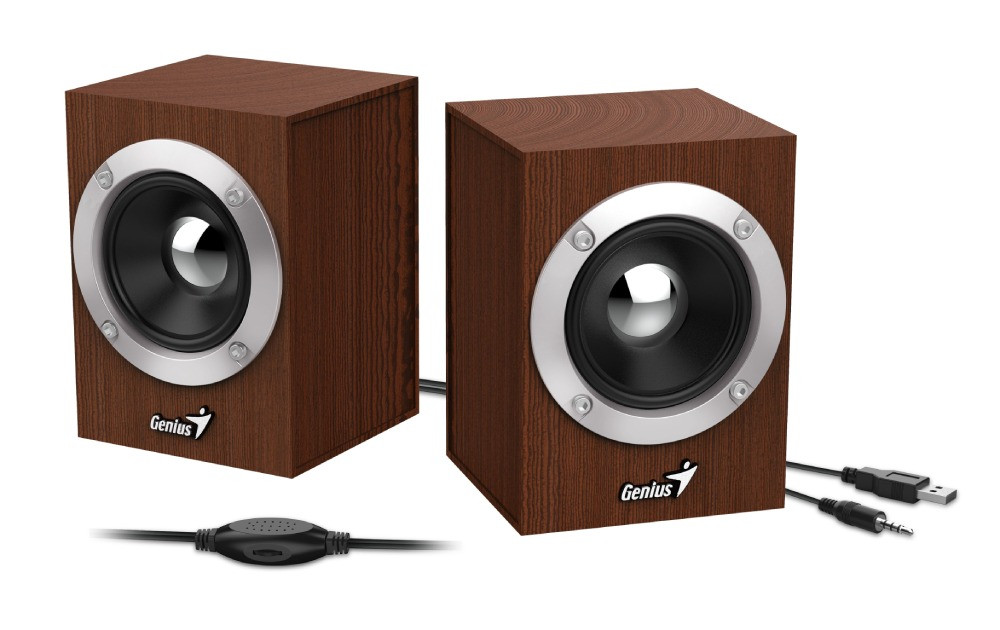 Колонки Genius SP-HF280 (2.0) - Wood, 6Вт (2х3) RMS, 100Hz-20kHz