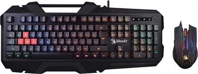 Клавиатура A4Tech Bloody B2500, Black, Multimedia,Gaming,LED-Backlight, Optical, 4000dpi, USB + мышь