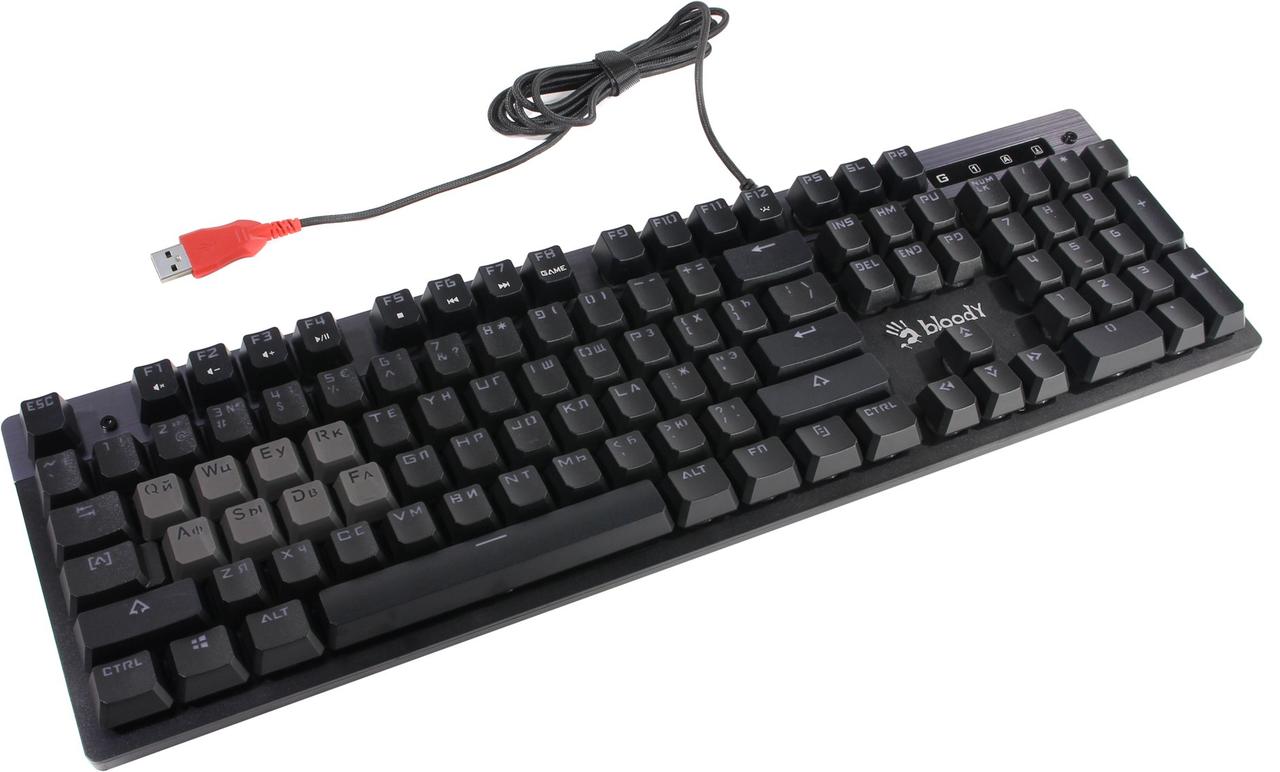 Клавиатура A4Tech Bloody B500N, Black-Grey, Multimedia,Gaming, Backlight, Mecha-Like Switch, USB - фото 1 - id-p93301605