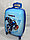 Детский пластиковый чемодан на колесах для мальчика,5-7 лет. Высота 46 см, ширина 30 см, глубина 22 см., фото 2