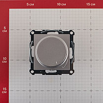Atlas Design светорегулятор (диммер) поворотно-нажимной LED,RS,315 Вт, МЕХАНИЗМ, скрытая установка алюминий, фото 3