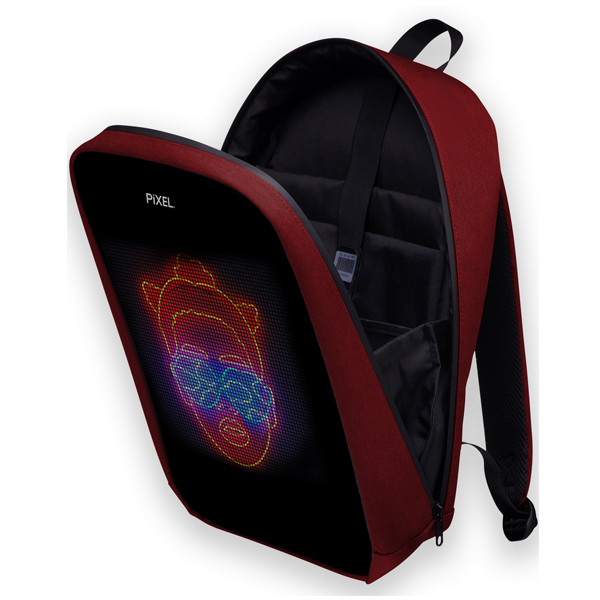Рюкзак для ноутбука Pixel Max с LED-дисплеем, 14" - Красный - фото 2 - id-p93315104