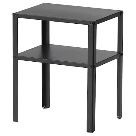 Тумба прикроватная КНАРРЕВИК черный 37x28 см ИКЕА, IKEA, фото 2