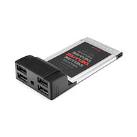 Адаптер, Deluxe, DLA-UH4, PCMCI Cardbus на USB HUB 4 Порта, USB 2.0, High Speed, Чипсет NEC, Для ноутбука