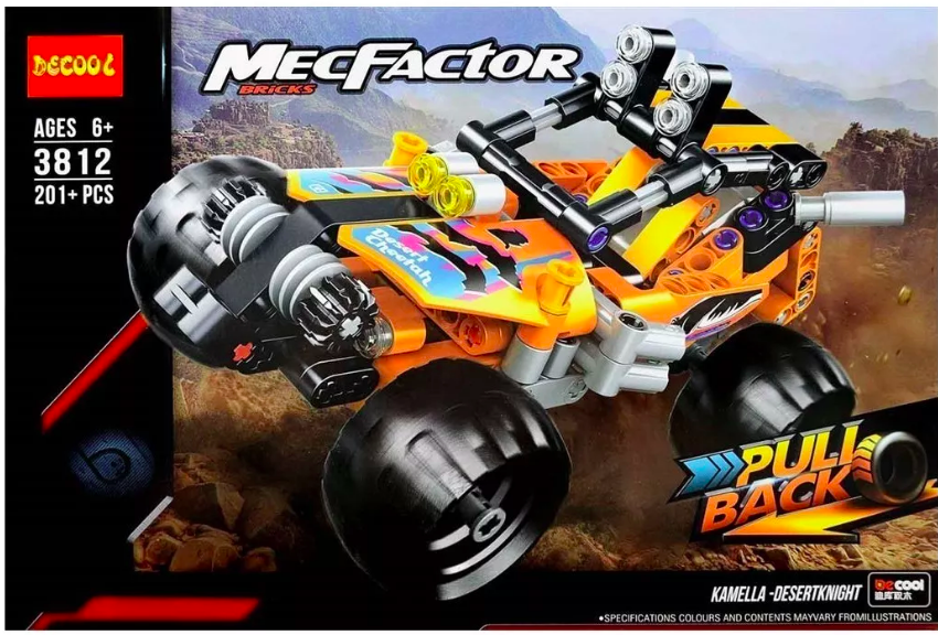 Конструктор DECOOL Technic MecFactor Гоночная машина 3812 (Аналог LEGO Technic) 201 дет