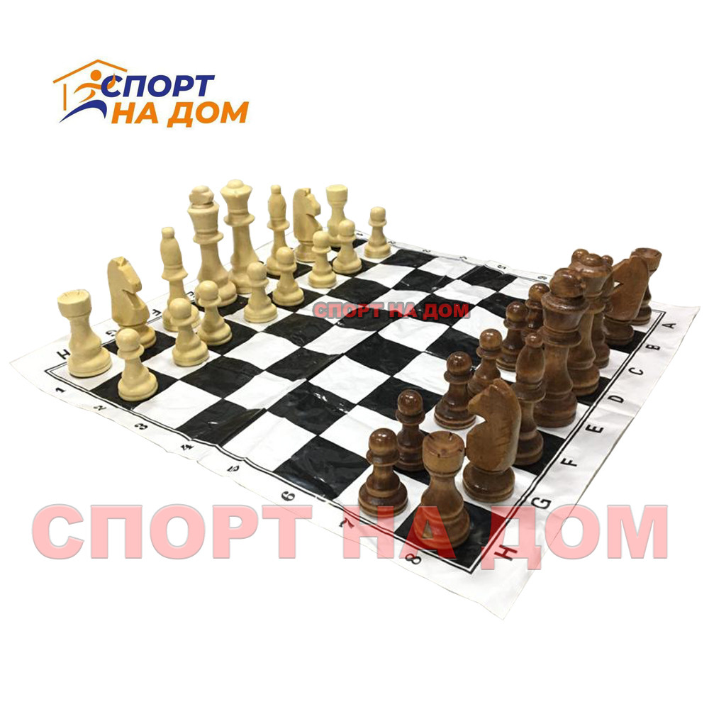 Шахматы деревянные (мягкая доска 40Х40 см)