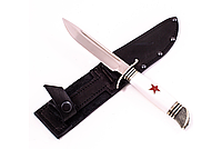 Нож финка сталь д2, пятка знак НКВД, рукоять фторопласт