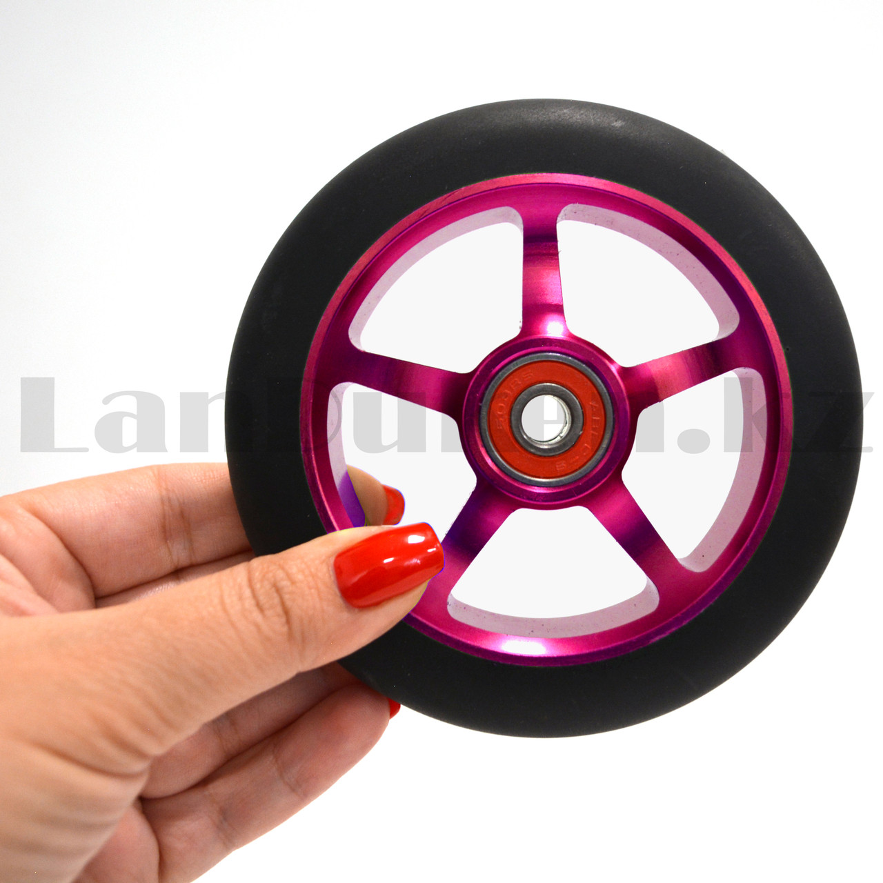 Колеса для трюкового самоката металлические диаметр 110 мм ABEC 7 красные - фото 4 - id-p93324855