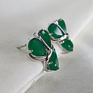 Серьги из серебра с агатами Diamant 94-320-00439-1 серебро с родием, фото 3