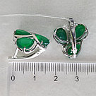 Серьги из серебра с агатами Diamant 94-320-00439-1 серебро с родием, фото 4