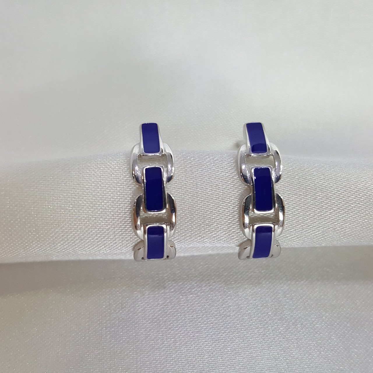 Серьги из серебра с эмалью SOKOLOV 94-120-00724-1  вставка эмаль, фото 1