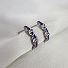 Серьги из серебра с эмалью SOKOLOV 94-120-00724-1  вставка эмаль, фото 2