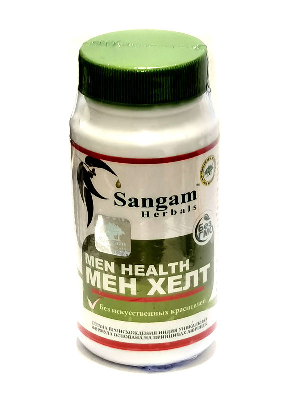 Мен Хелт 60 таб, Sangam Herbals, при импотенции, слабой эрекции, снижении либидо