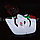 Маска Гая Фокса карнавальная маска с подкладками Анонимус белая с зеленым, красным и черным принтом 41, фото 4