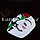 Маска Гая Фокса карнавальная маска с подкладками Анонимус белая с зеленым, красным и черным принтом 41, фото 9