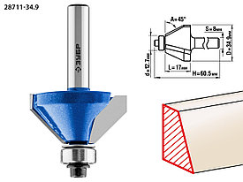 Фреза кромочная калевочная(фасочная) №9, ЗУБР 34,9x16мм