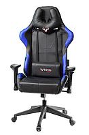 Кресло игровое Zombie VIKING-5-AERO черный/синий искусст. кожа с подголов. крестовина пласт.