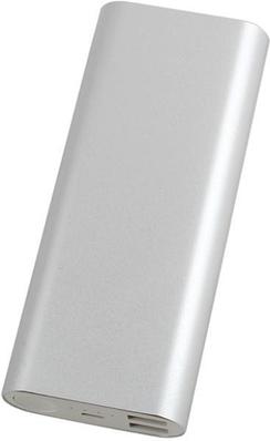 Power bank Continent PWB100-152SV, для зарядки USB-устройств, 10000mAh, 5V/2.1A, Silver