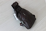 Мужская барсетка,сумка кобура, сумка слинг из натуральной кожи, фото 4