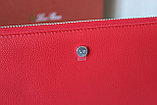Женское портмоне из натуральной кожи, красное LoroPian, фото 4