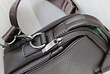 Мужская кожаная сумка барсетка BRADFORD, коричневый, фото 6