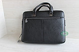 Мужская бизнес сумка, деловой портфель НТ из натуральной кожи, фото 2